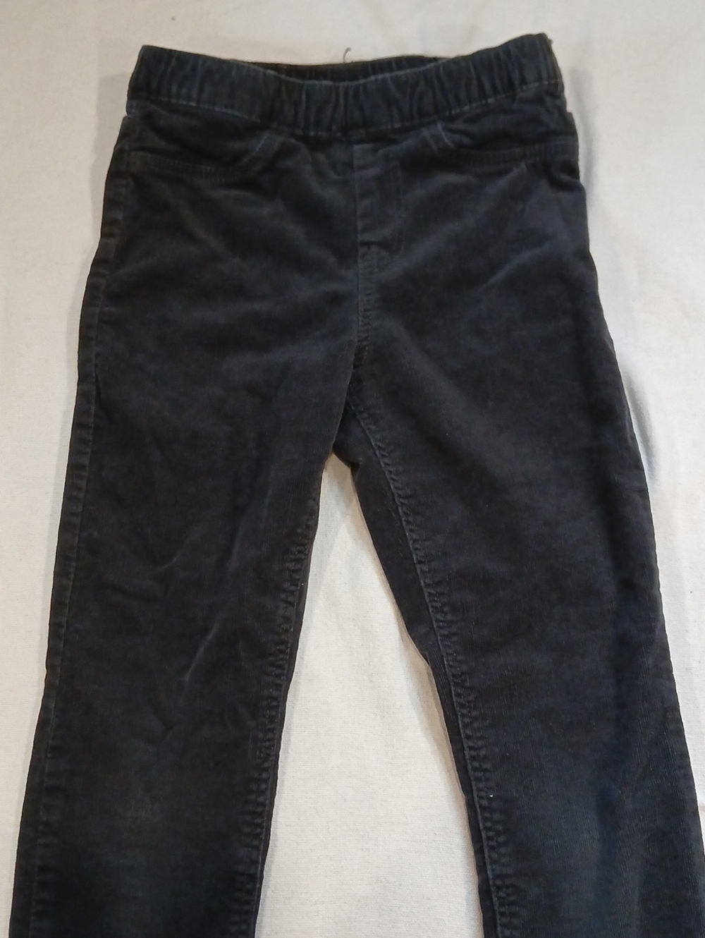 H&M 7-8 Kids Black Corduroy Pull-On Pants